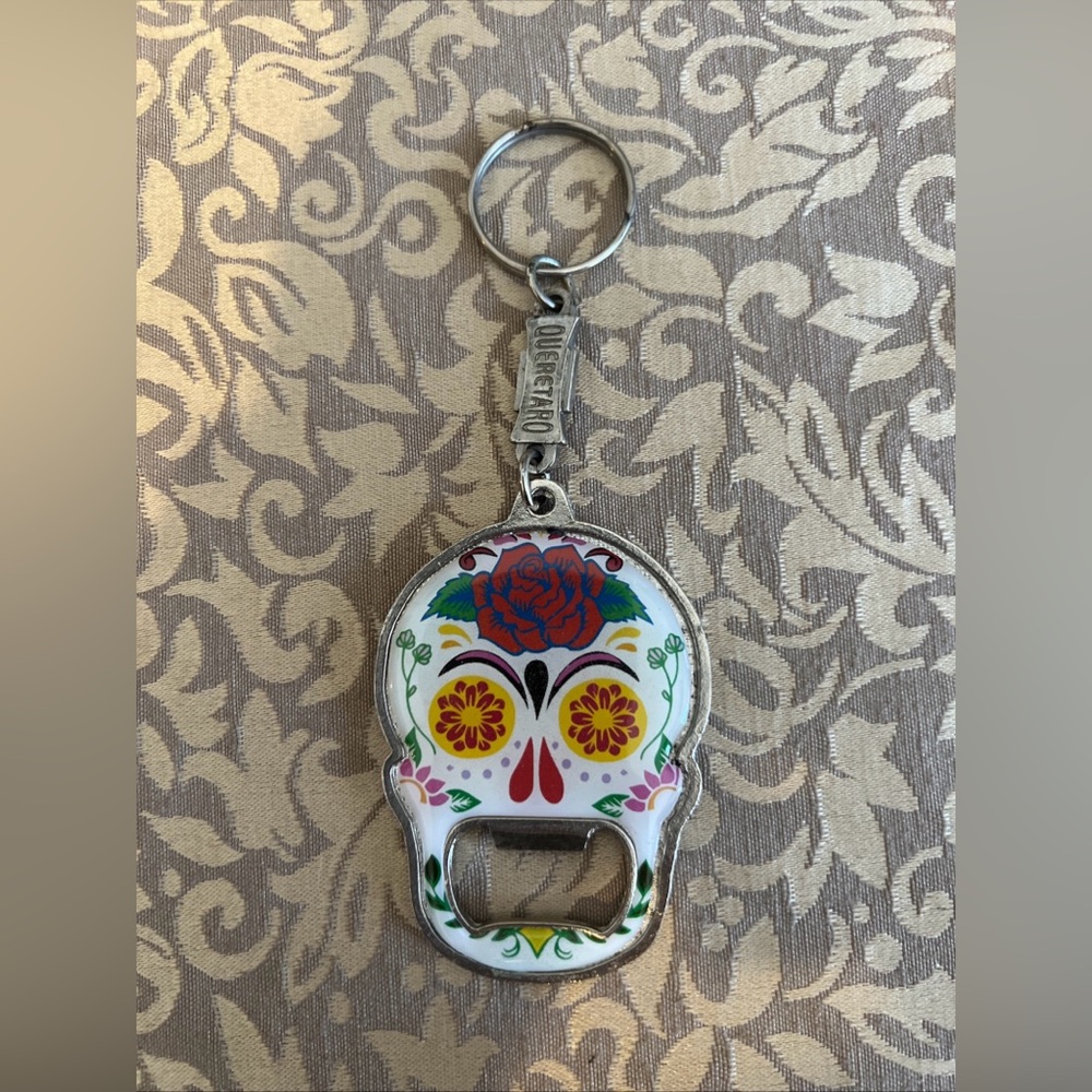 Queretaro Skull Keychain Bottle Opener Skull Mexico Travel